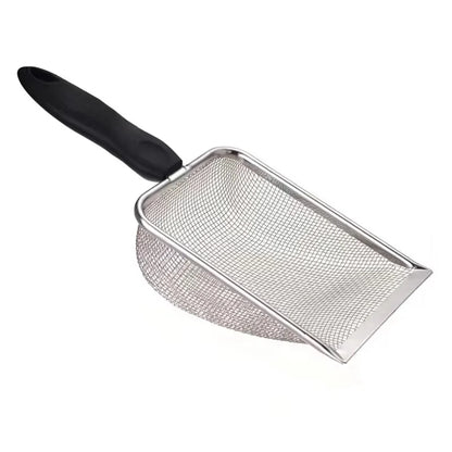 Fine Hole Cat Litter Scoop Pet Products Stainless Steel Scoop For Small Cat Litter Pet Feces Cleaning Filter Scoop